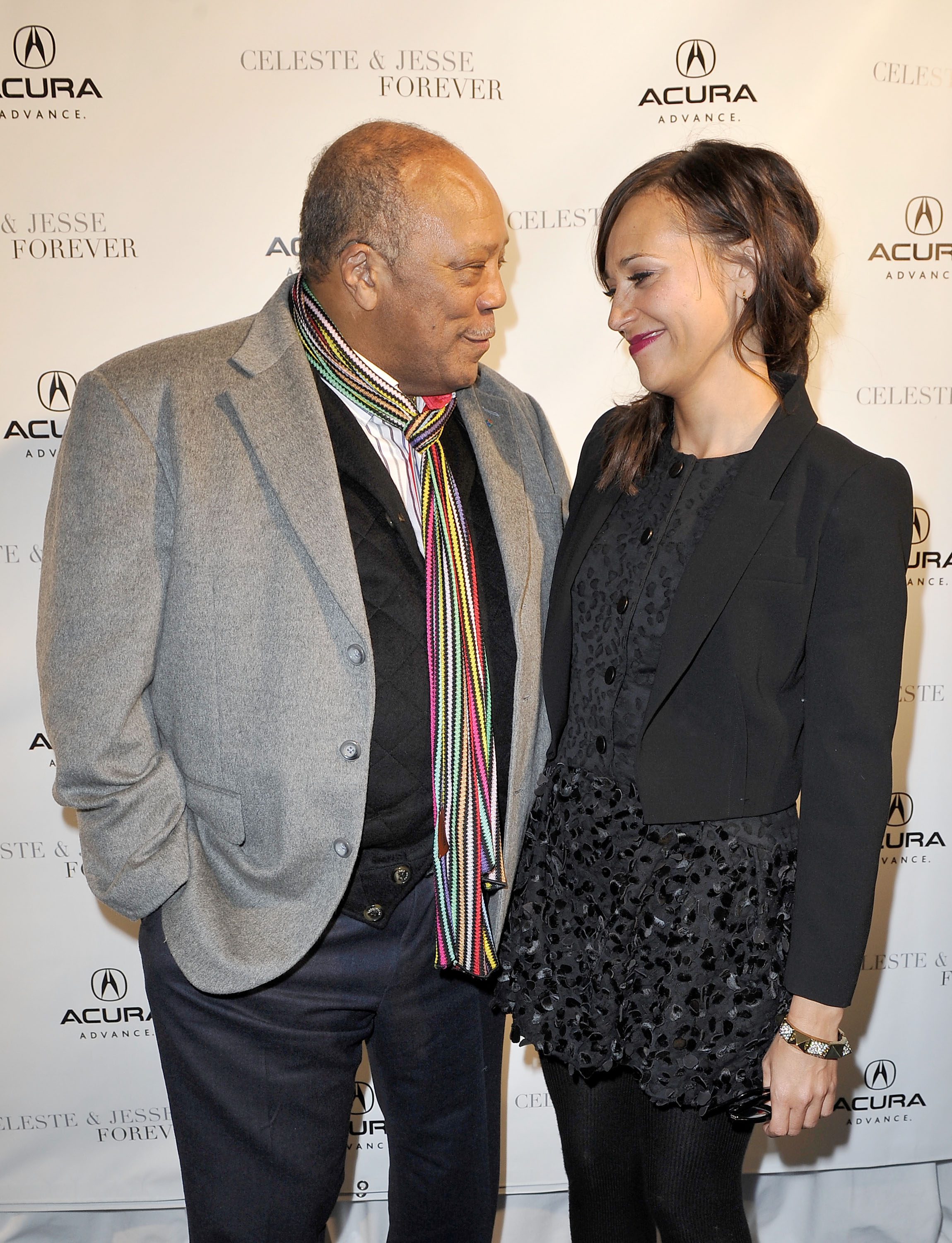 Quincy und Rashida Jones besuchen das "Celeste and Jesse Forever"-Dinner in Park City, Utah, am 20. Januar 2012 | Quelle: Getty Images