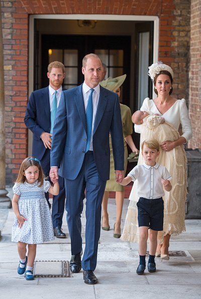 Die Royal Family bei der Taufe von Prinz Louis, London, 2018 | Quelle: Getty Images