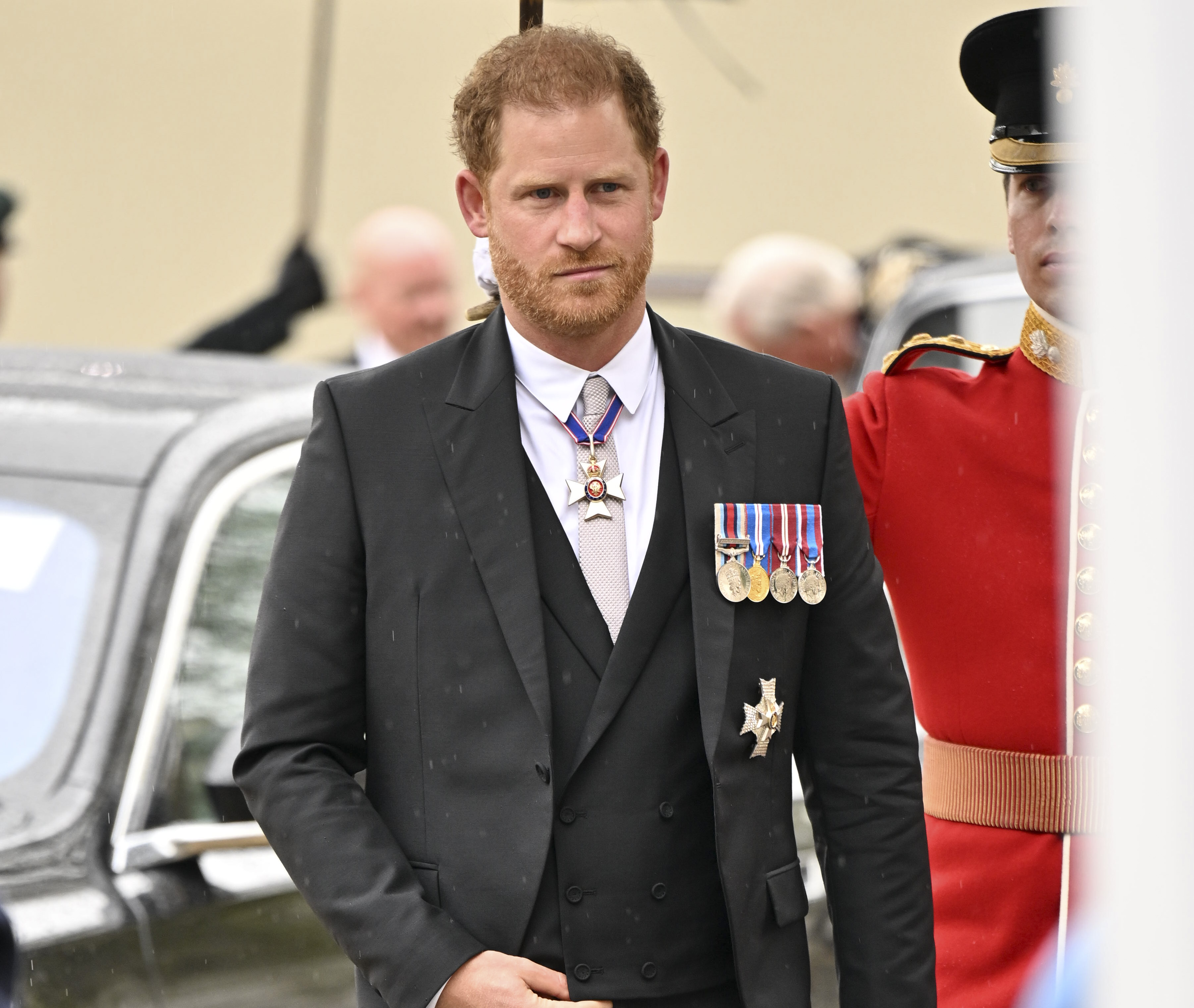 Prinz Harry bei der Krönung von König Charles III. und Königin Camilla in der Westminster Abbey in London, England, am 6. Mai 2023. | Quelle: Getty Images