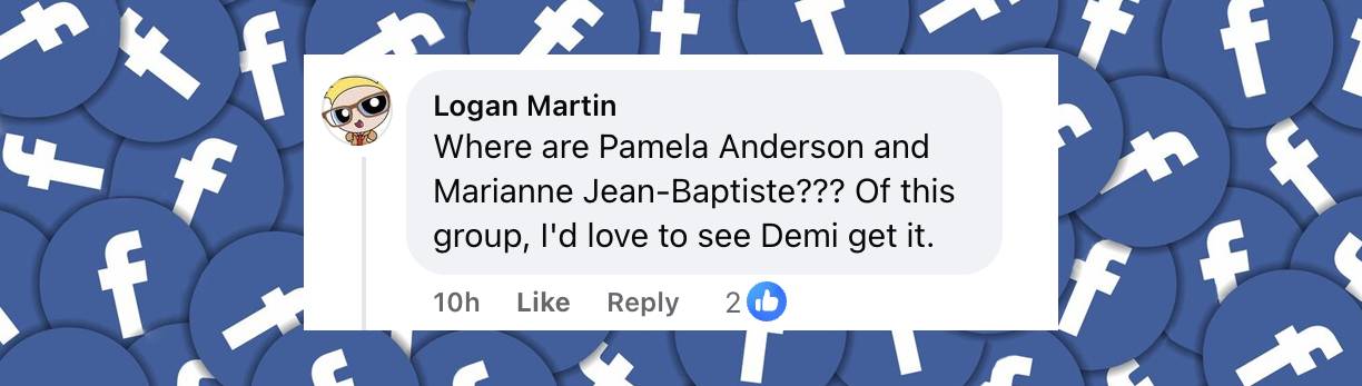 Die Reaktion eines Netizens auf die fehlenden Nominierungen von Pamela Anderson und Marianne Jean-Baptiste für die Oscars | Quelle: Facebook/TheAcademy