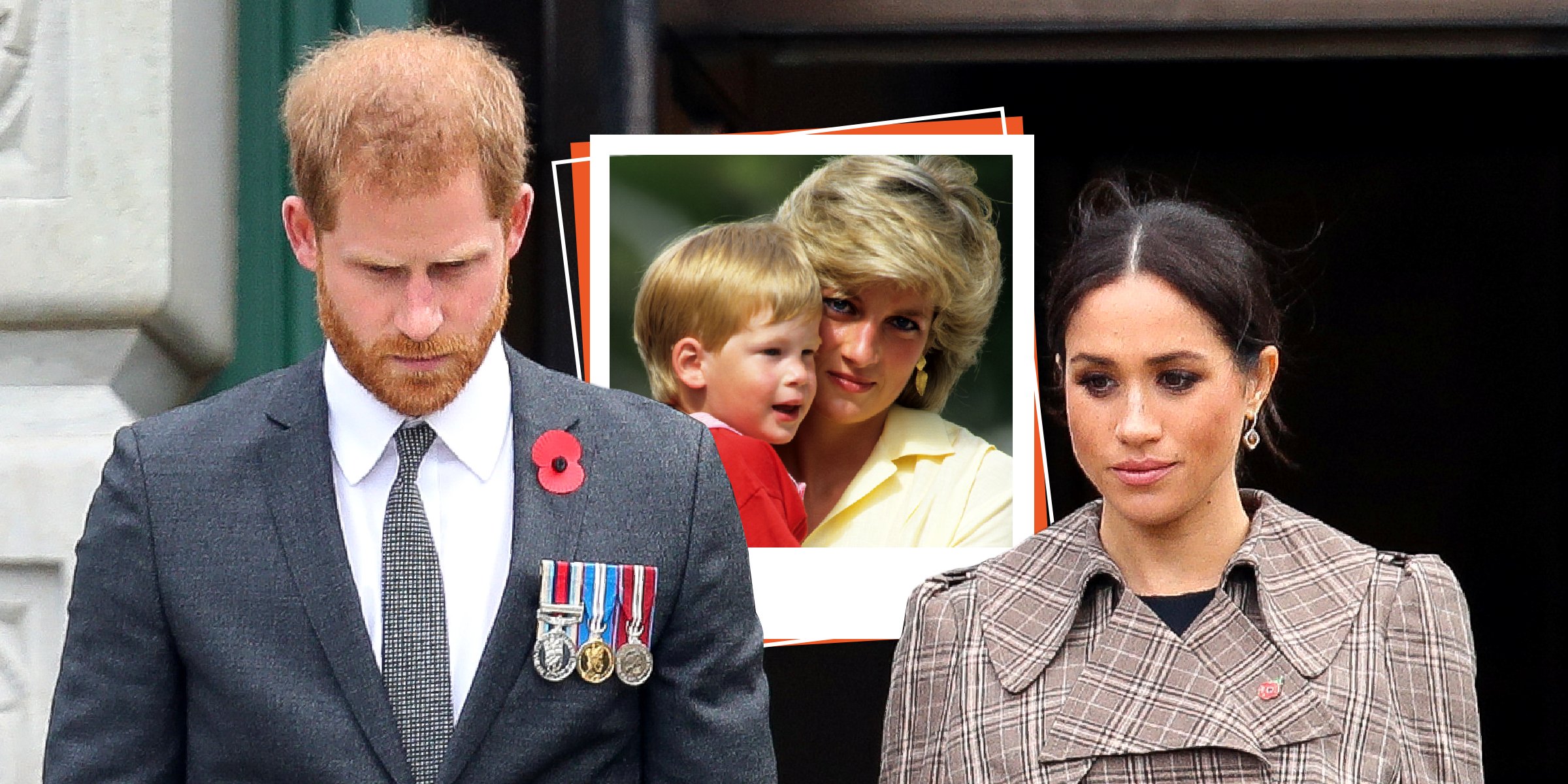 Prinz Harry und Meghan Markle | Prinzessin Diana und Prinz Harry als Baby | Quelle: Getty Images