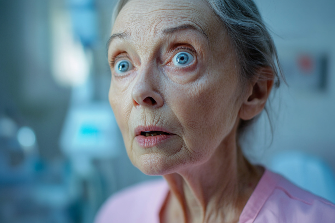 Eine Frau, die in einem Krankenhauszimmer steht | Quelle: Midjourney