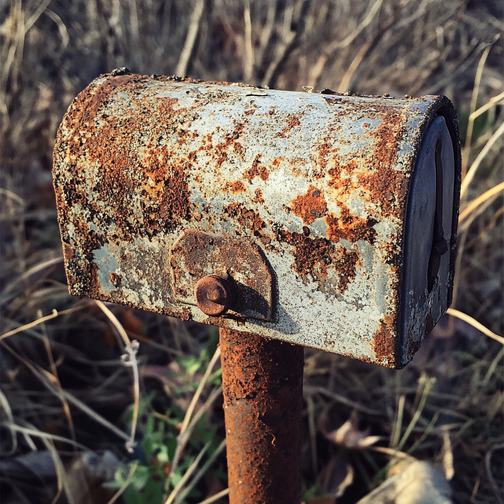 Ein rostiger Metallbriefkasten | Quelle: Midjourney