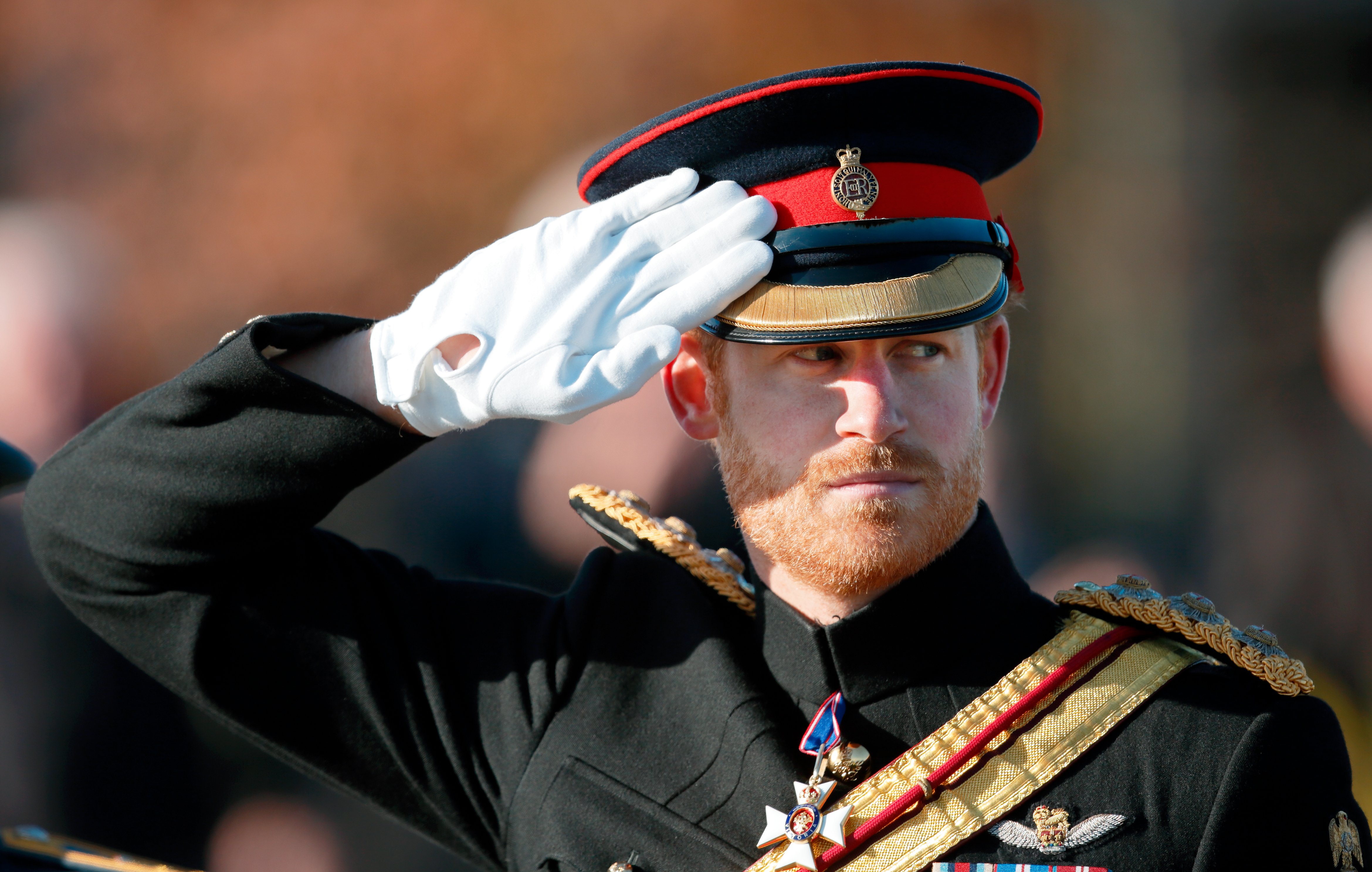 Prinz Harry nimmt an der Gedenkfeier zum Armistice Day im National Memorial Arboretum am 11. November 2016 in Alrewas, England, teil | Quelle: Getty Images