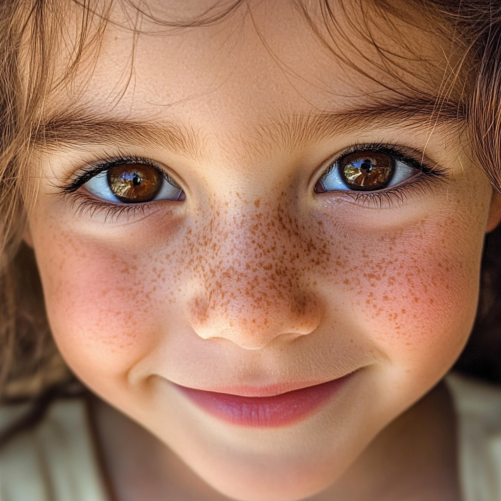 Uma menina sorridente | Fonte: Midjourney