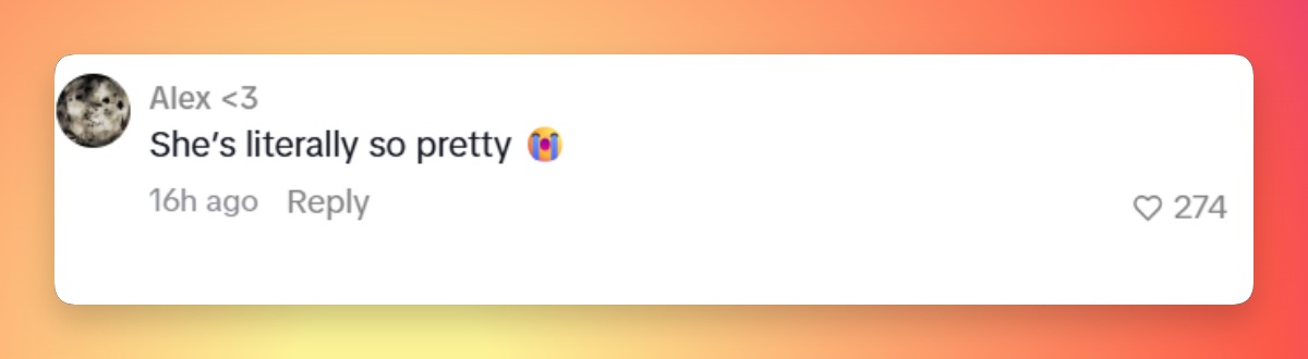 Einer ihrer jüngsten Beiträge erntete schnell Bewunderung von ihren Followern, und ein Kommentator schloss sich Hunderten anderen an, um ihr Komplimente für ihren neuesten Look zu machen. | Quelle: TikTok/josie totah