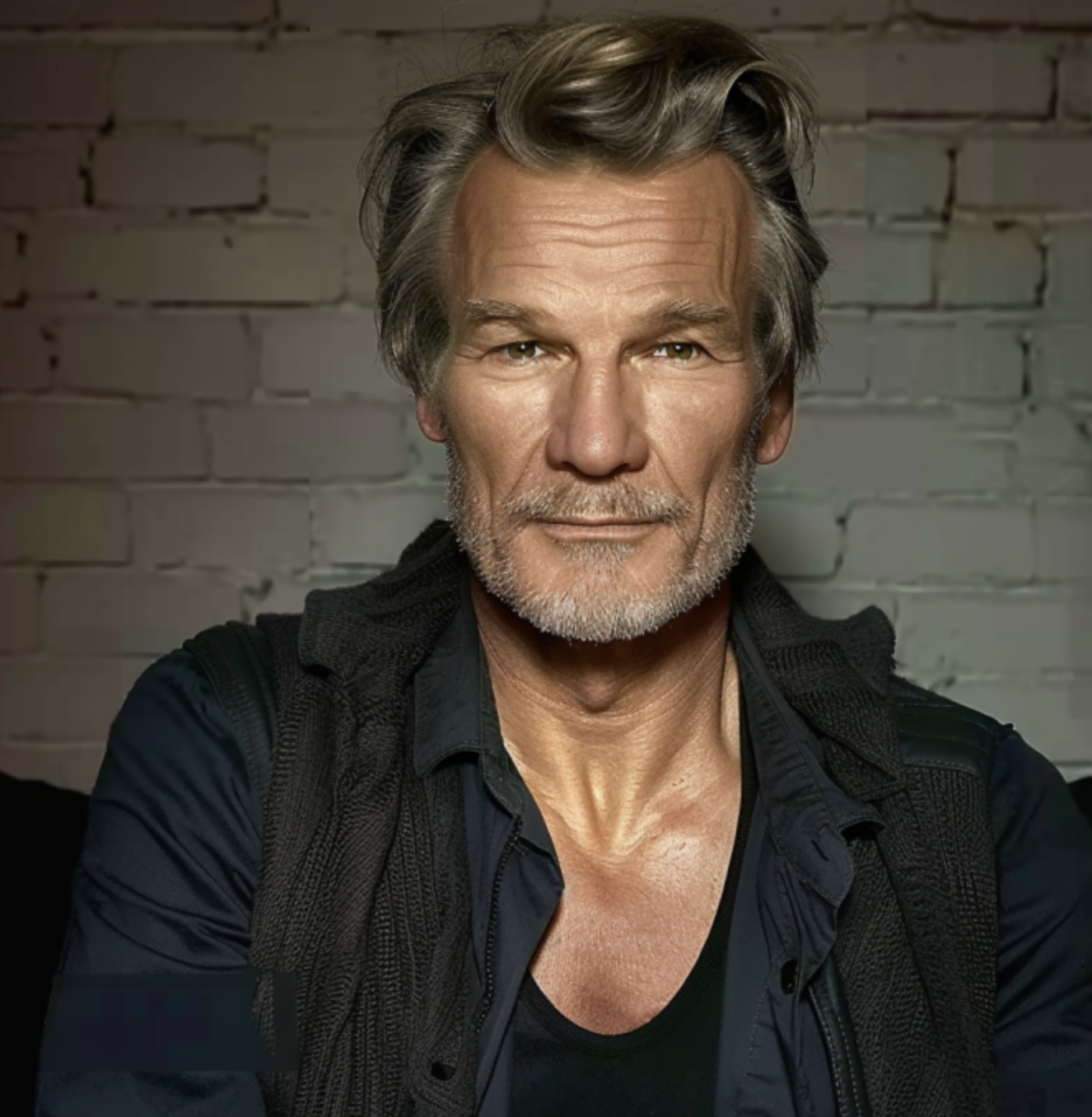 KI-Bild von Patrick Swayze im hohen Alter | Quelle: Midjourney