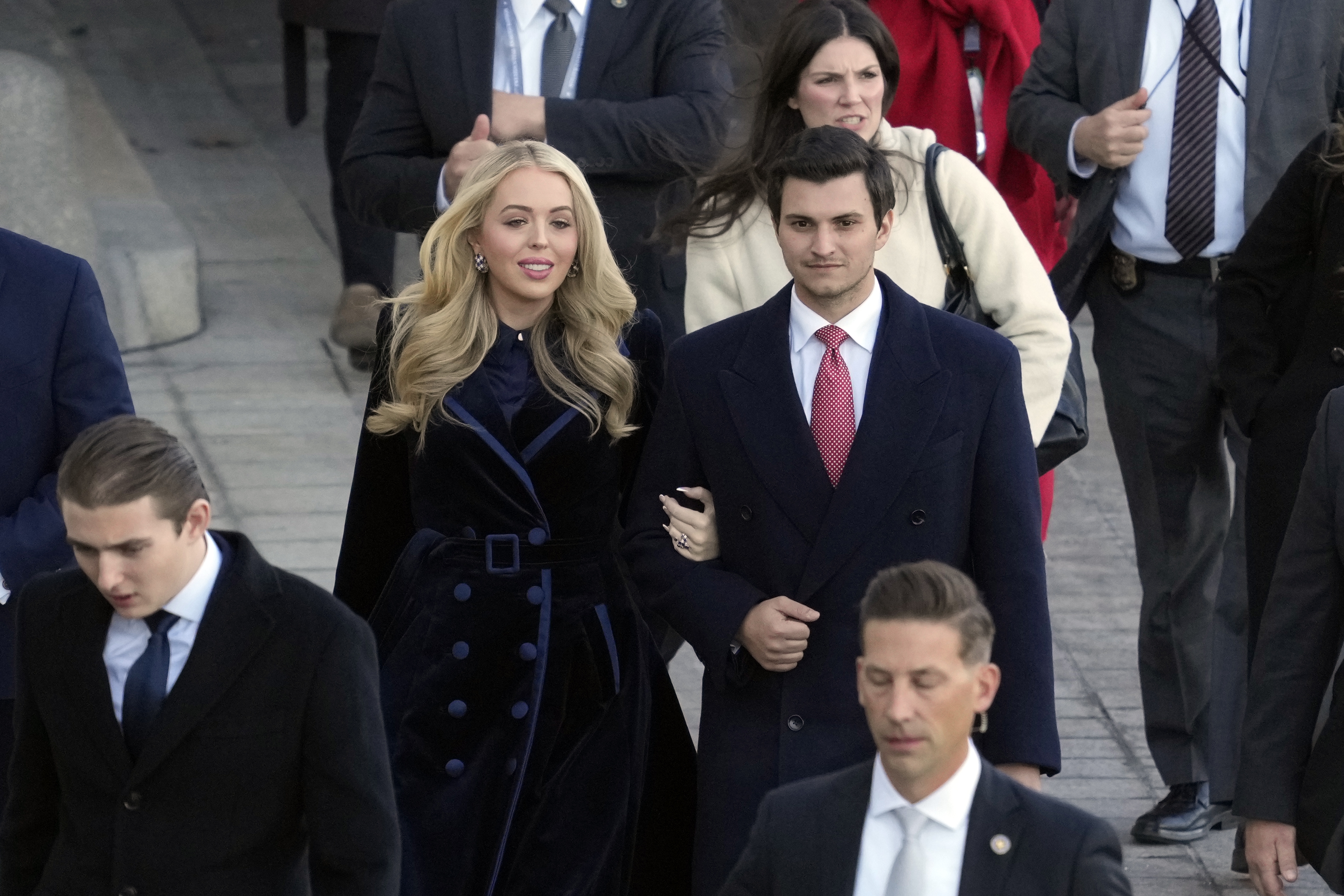 Tiffany Trump und ihr Mann Michael Boulos nach der Amtseinführung ihres Vaters. | Quelle: Getty Images