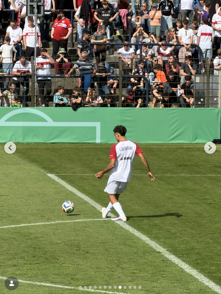 Gabriel Zarrella auf dem Spielfeld | Quelle: Instagram
