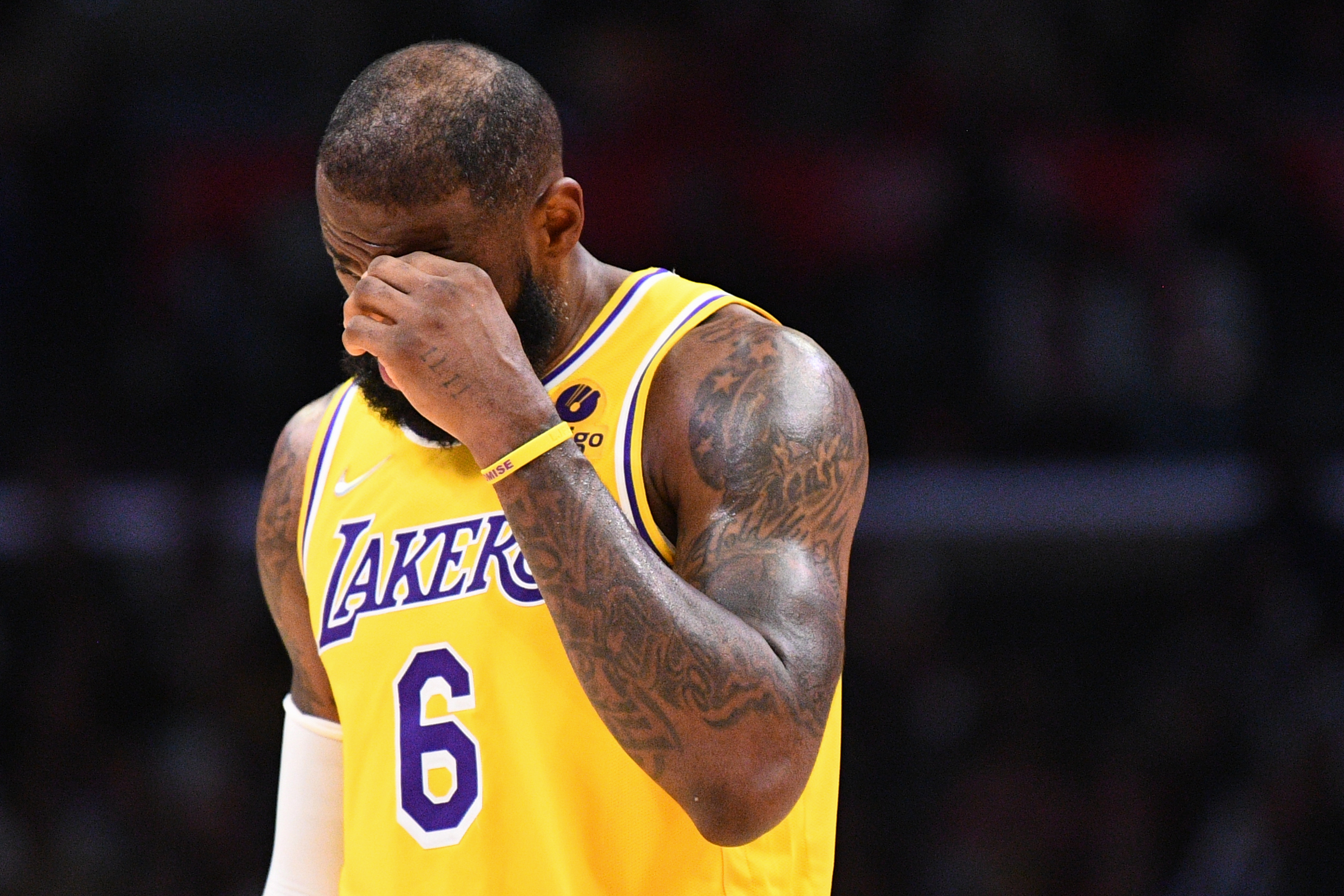 LeBron James während eines NBA-Spiels zwischen den Los Angeles Lakers und den Los Angeles Clippers am 3. März 2022 in Los Angeles, Kalifornien | Quelle: Getty Images