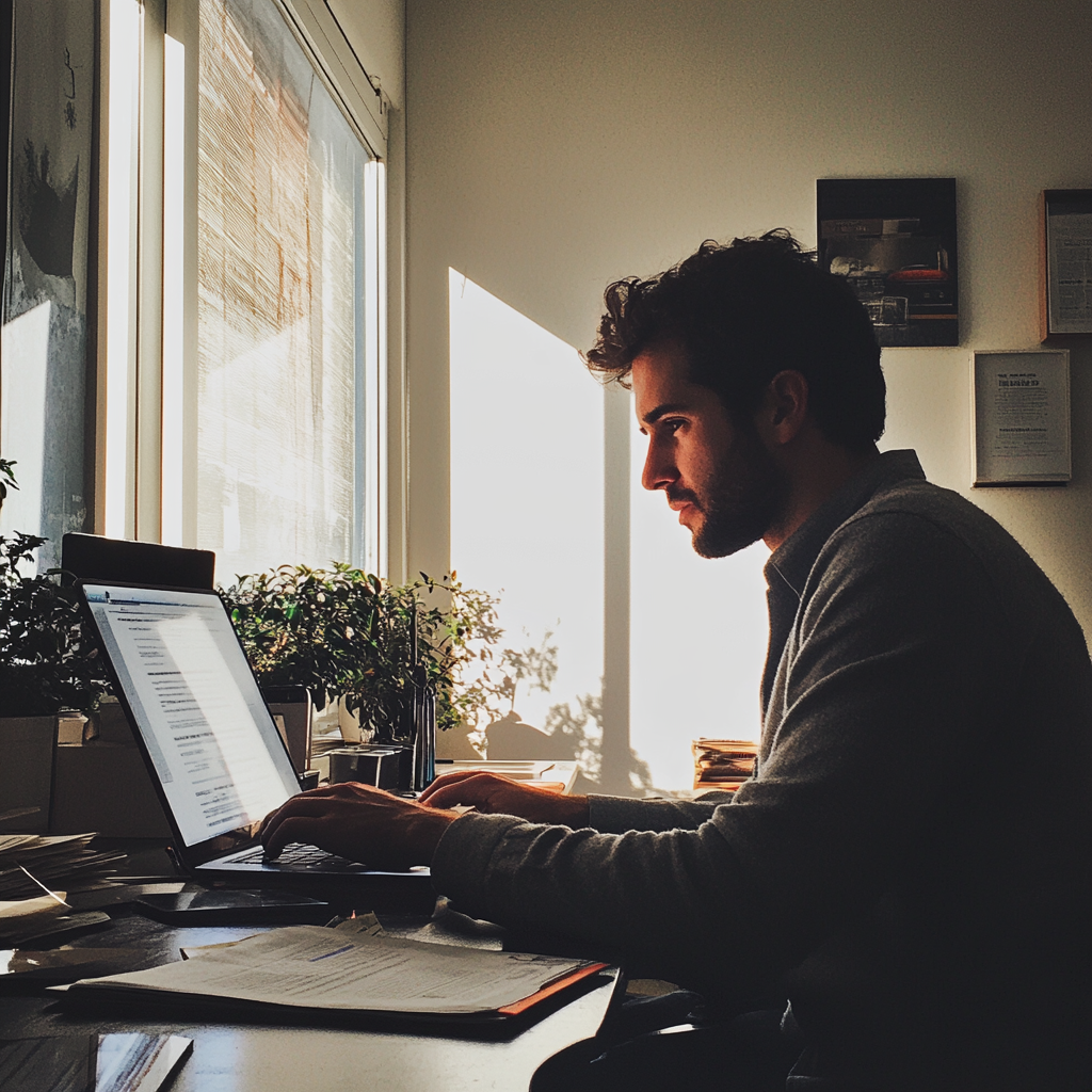 Ein Mann arbeitet in seinem Büro | Quelle: Midjourney