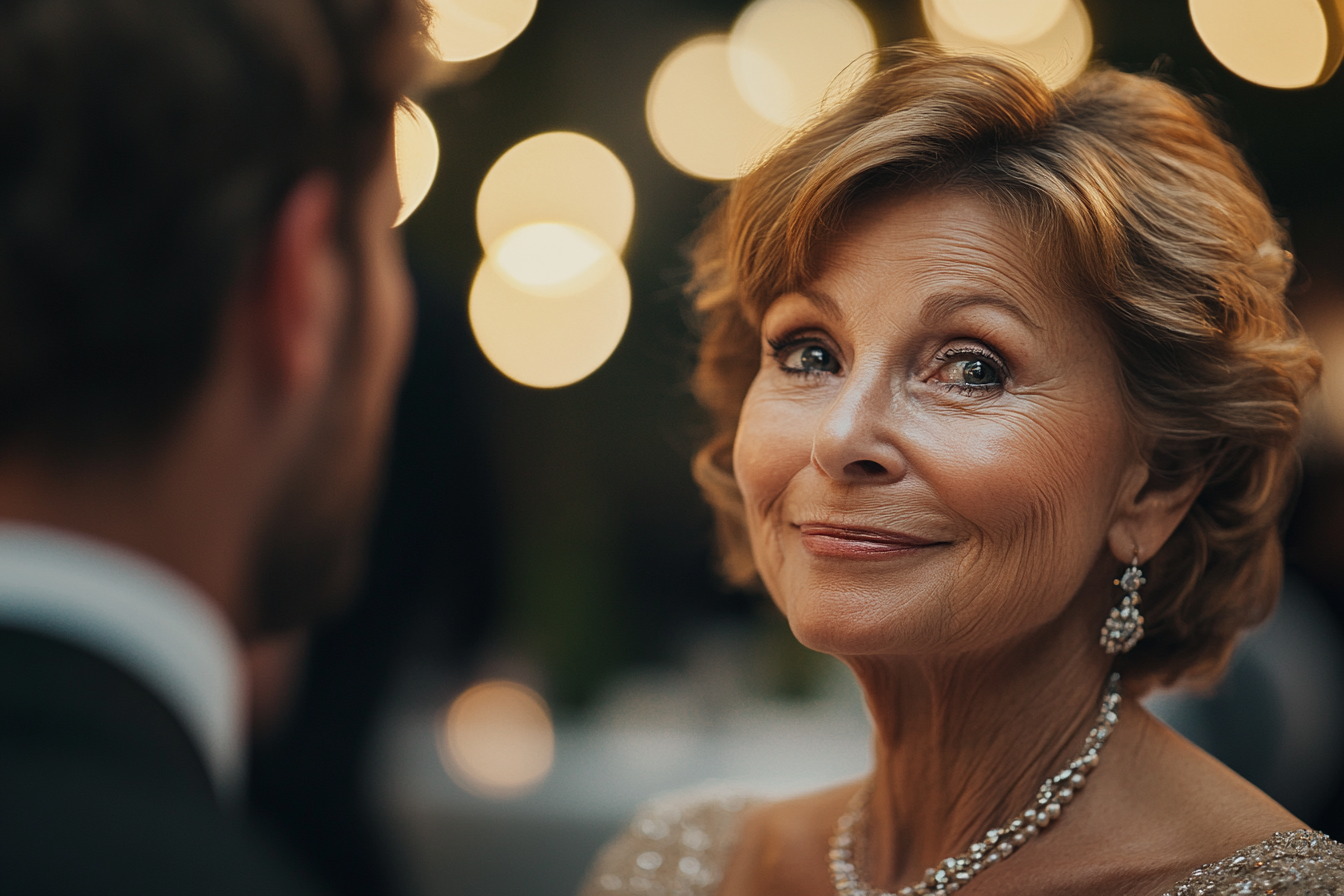 Eine Frau lächelt, während sie mit ihrem Sohn spricht | Quelle: Midjourney