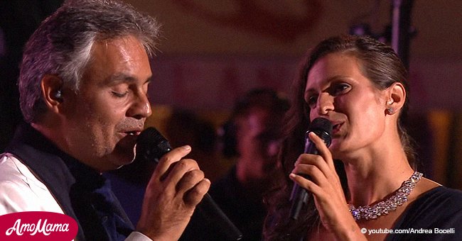Die schöne Frau von Andrea Bocelli sang mit ihm auf der Bühne: Dieses Duett ist unglaublich