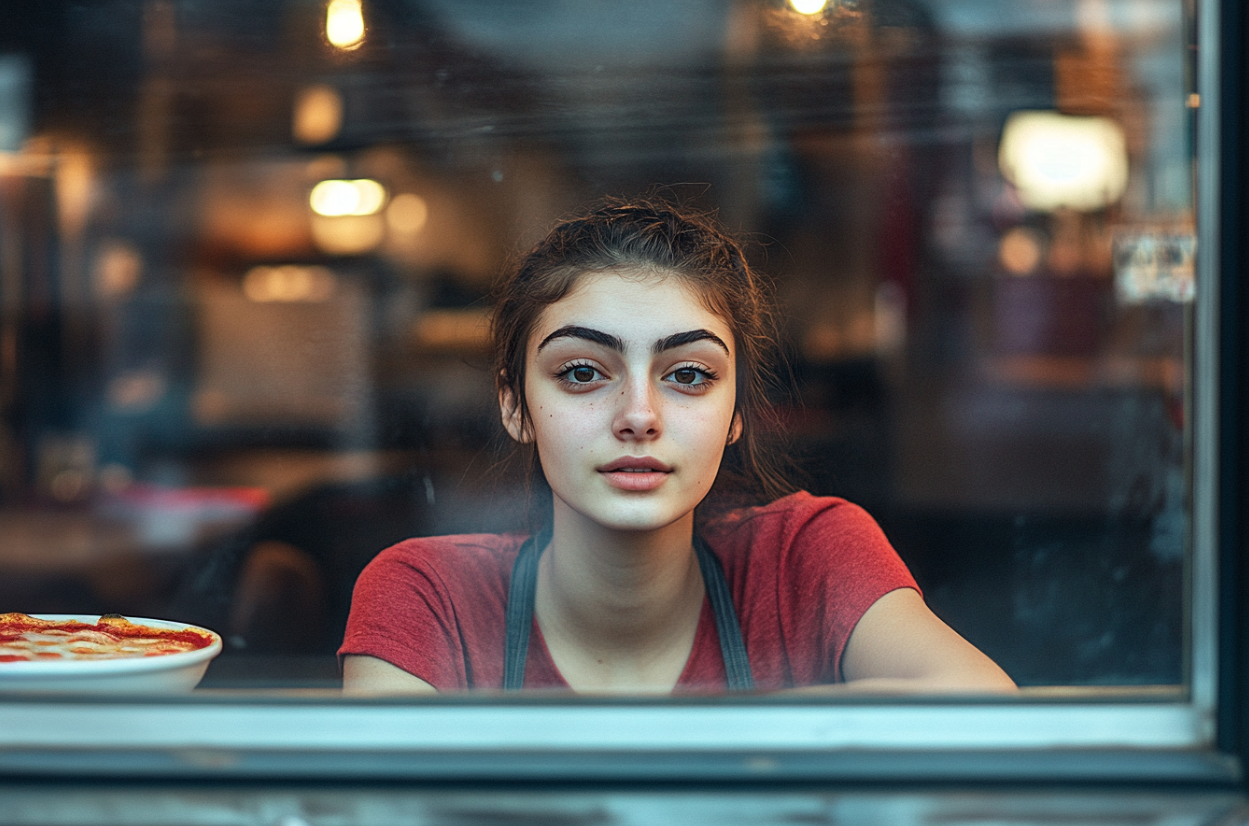 Eine Frau, die durch ein Fenster schaut | Quelle: Midjourney