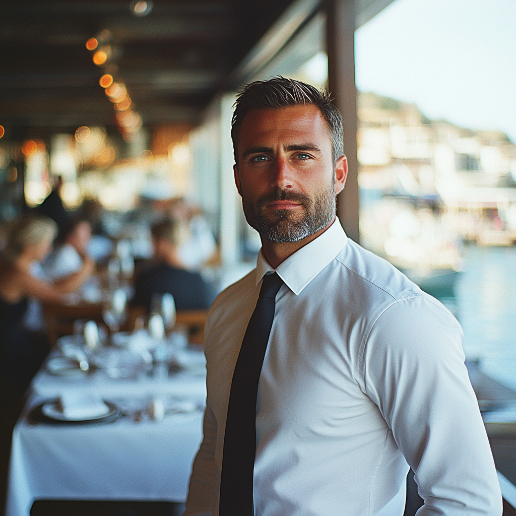 Ein seriöser Restaurantmanager | Quelle: Midjourney