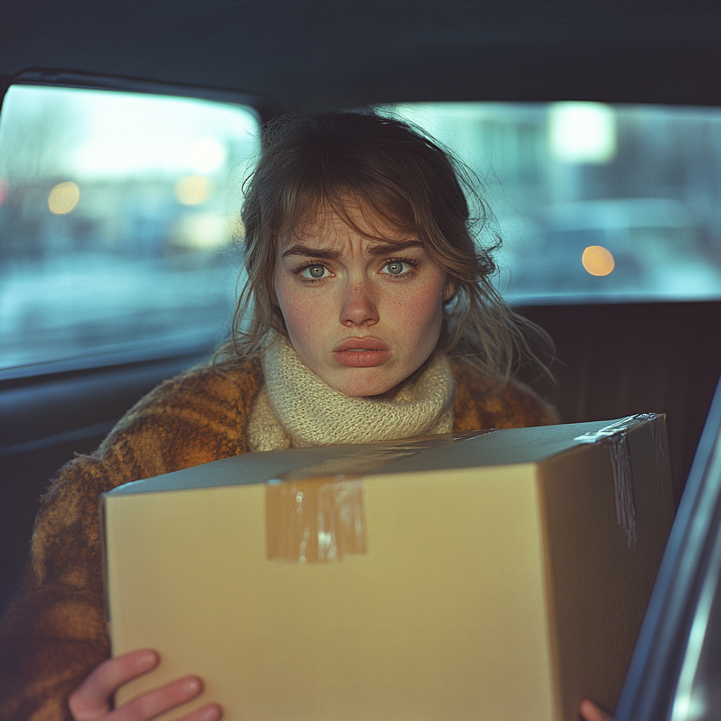 Eine aufgeregte Frau packt, um zu gehen | Quelle: Midjourney