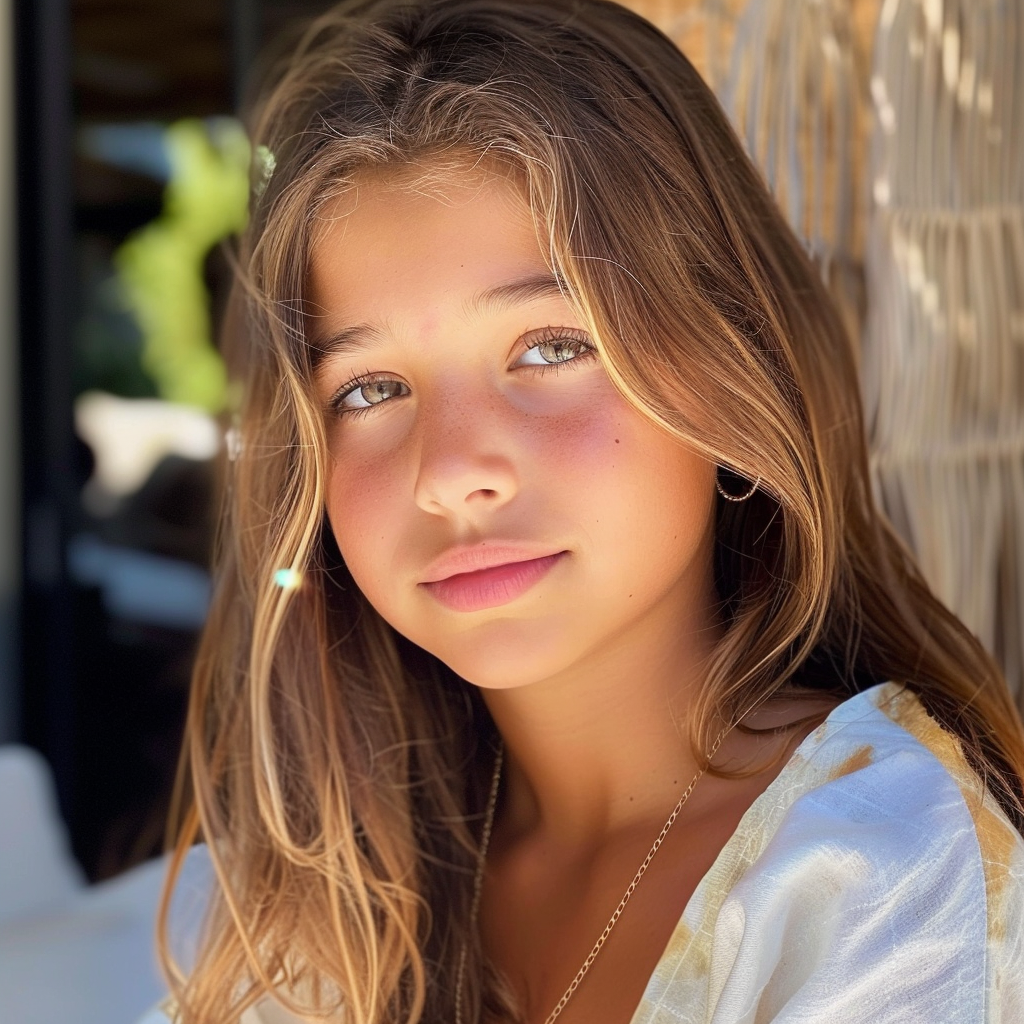 Spekulatives Bild, wie die Tochter von Justin und Hailey Bieber aussehen wird mit 10 via KI | Quelle: Midjourney
