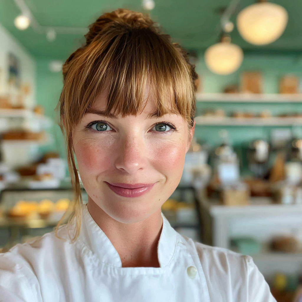 Zbliżenie uśmiechniętej kobiety | Źródło: Midjourney