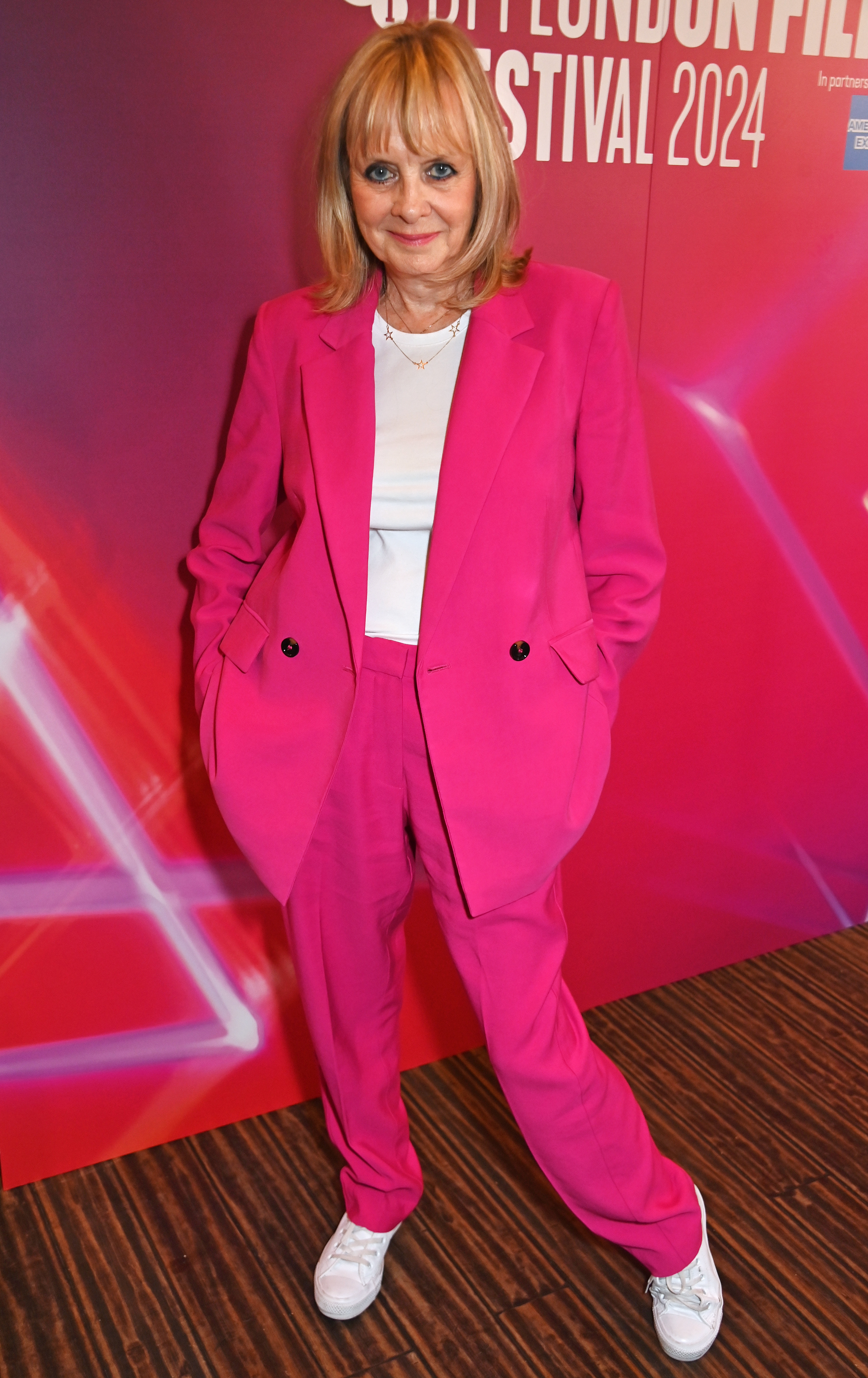 Twiggy, alias Dame Lesley Lawson, beim 68. BFI London Film Festival in London am 4. September 2024. | Quelle: Getty Images