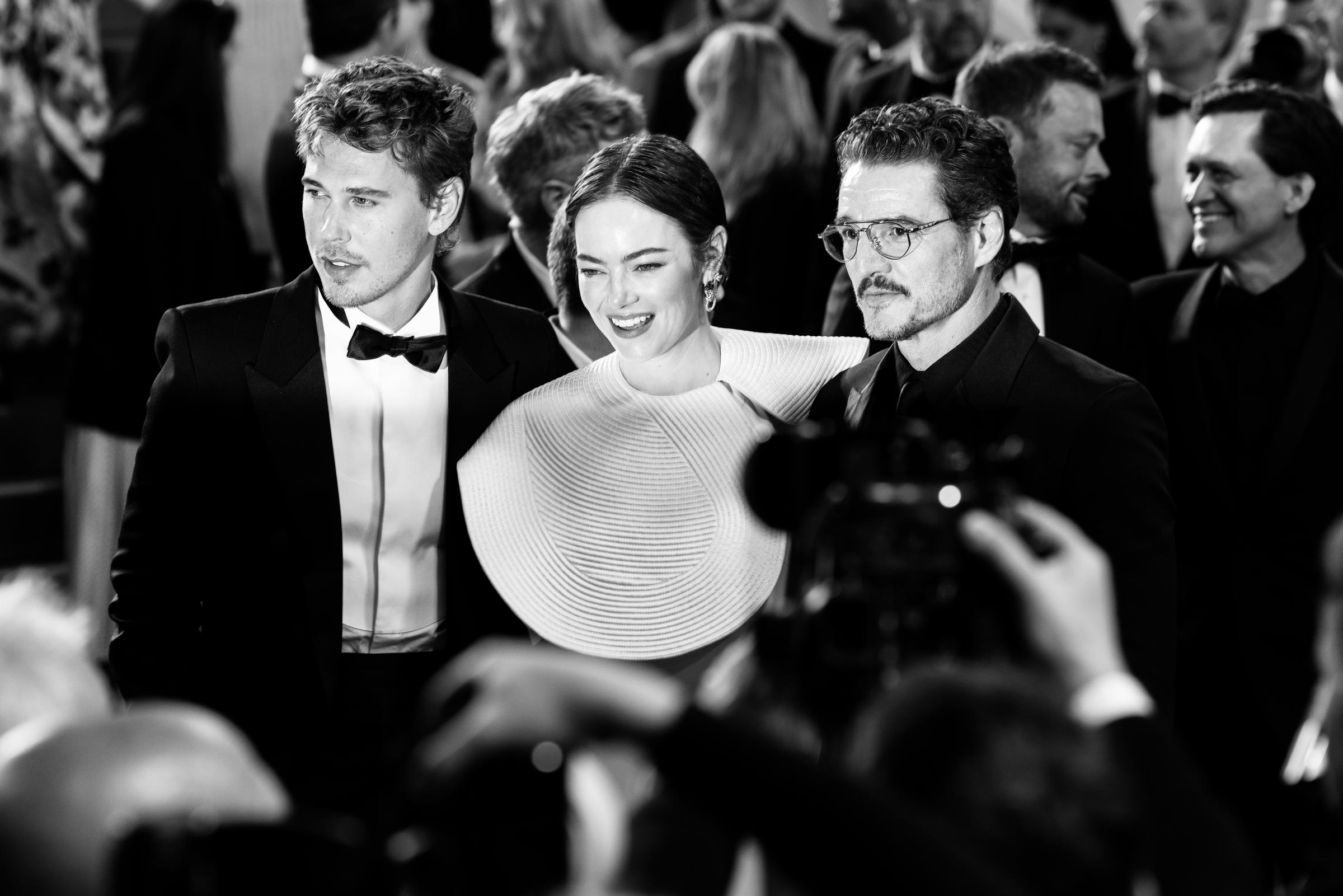 Austin Butler, Emma Stone und Pedro Pascal posieren für die Fotografen