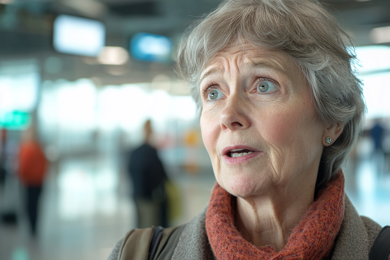 Eine Frau, die an einem Flughafen steht | Quelle: Midjourney