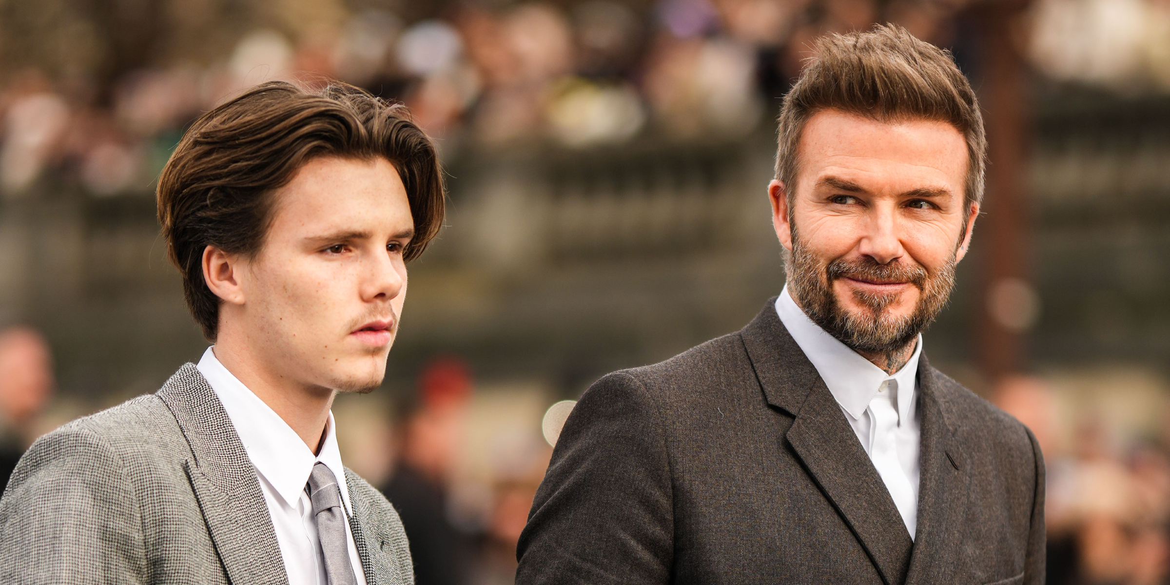 Cruz Beckham und David Beckham, 2023 | Quelle: Getty Images