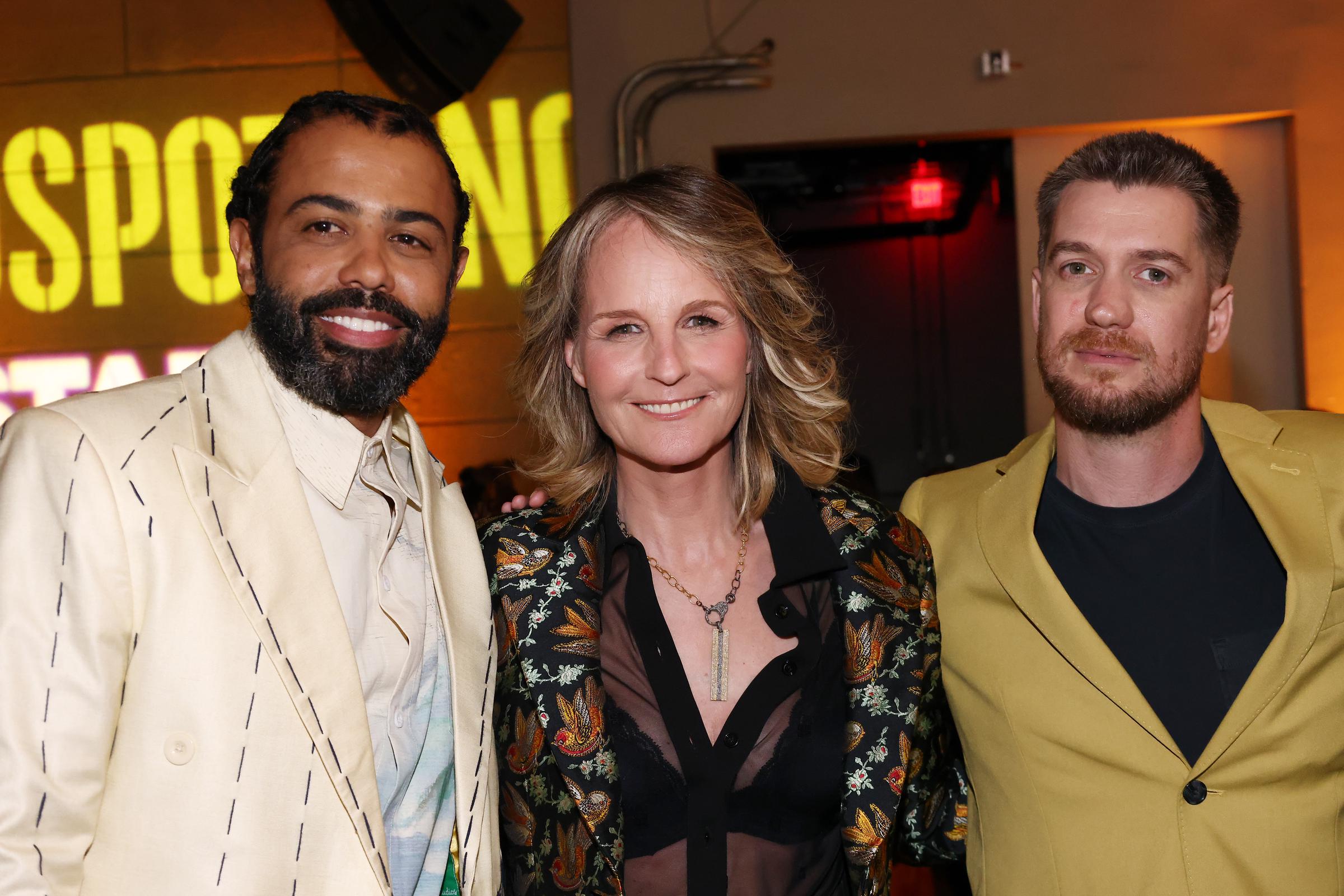 Daveed Diggs, Helen Hunt und Rafael Casal in Los Angeles, Kalifornien am 11. April 2023 | Quelle: Getty Images