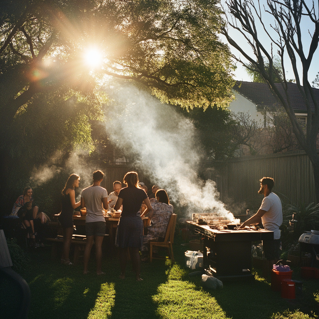 Menschen beim Grillen | Quelle: Midjourney