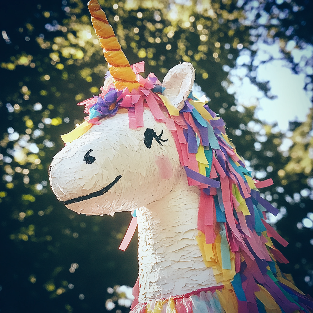 Eine Piñata in Form eines Einhorns | Quelle: Midjourney