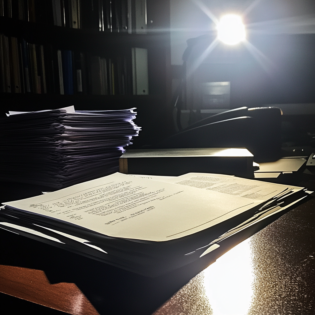 Papierkram auf einem Tisch | Quelle: Midjourney