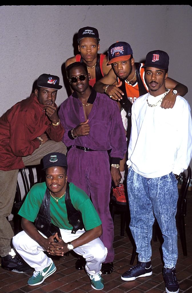 New Edition bei den MTV Video Music Awards 1990 in Los Angeles | Quelle: Getty Images