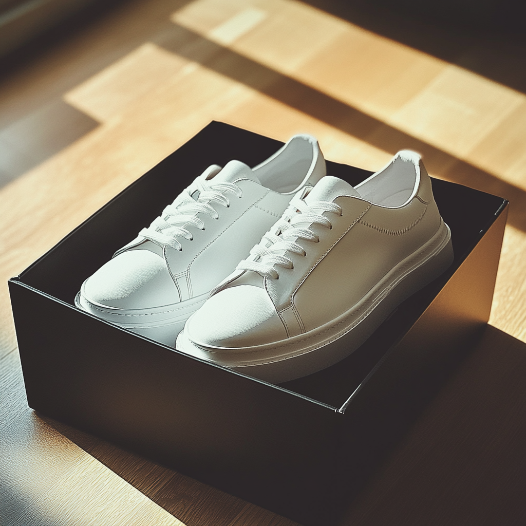 Sneakers in einer Box | Quelle: Midjourney