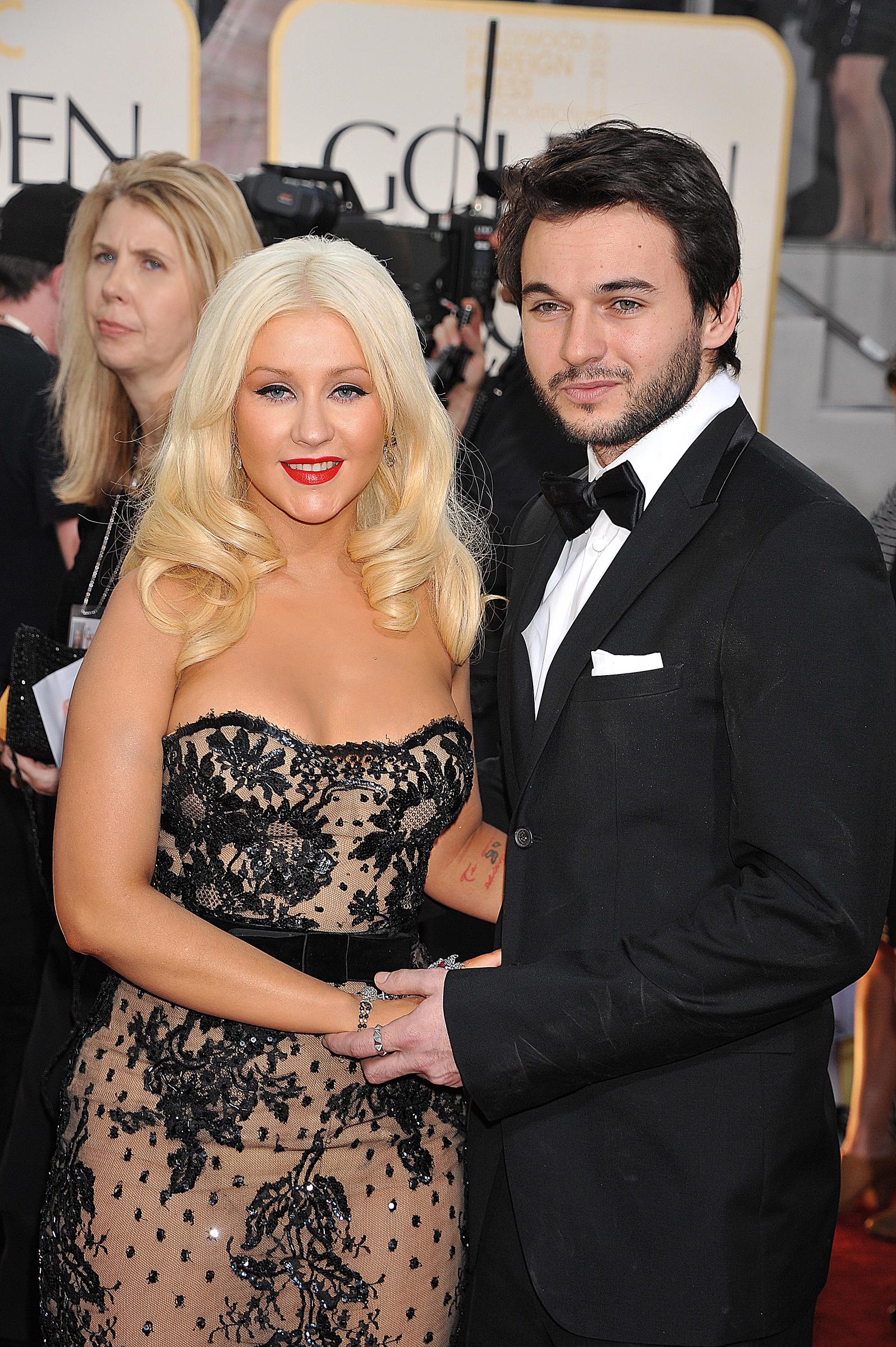 Christina Aguilera und Matthew Rutler bei den 68. Golden Globe Awards in Beverly Hills, Kalifornien, 2011. | Quelle: Getty Images