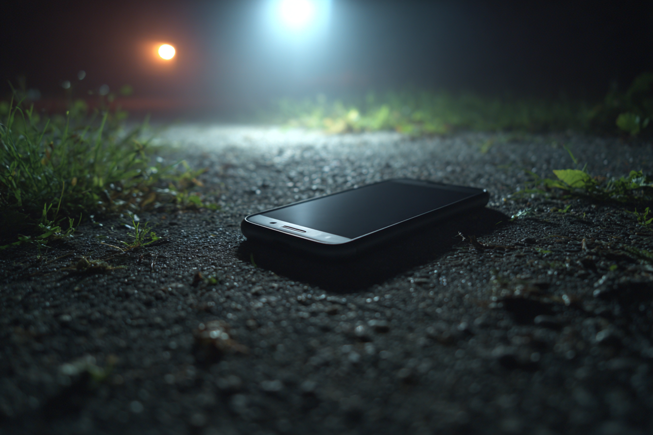Ein Telefon auf dem Boden | Quelle: Midjourney