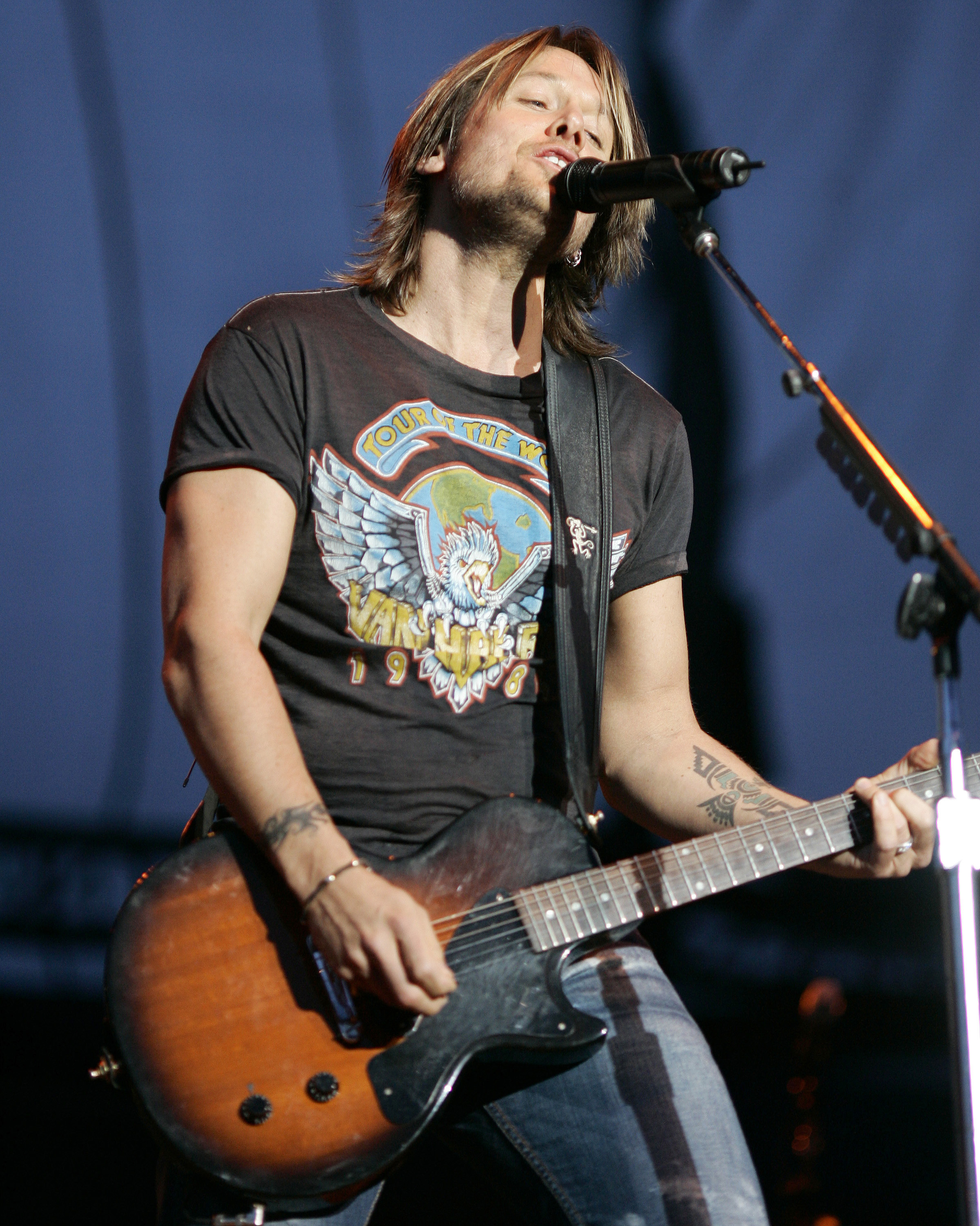 Keith Urban während Rock n The Rally - Tag 1 in Sturgis, South Dakota, am 6. August 2006. | Quelle: Getty Images