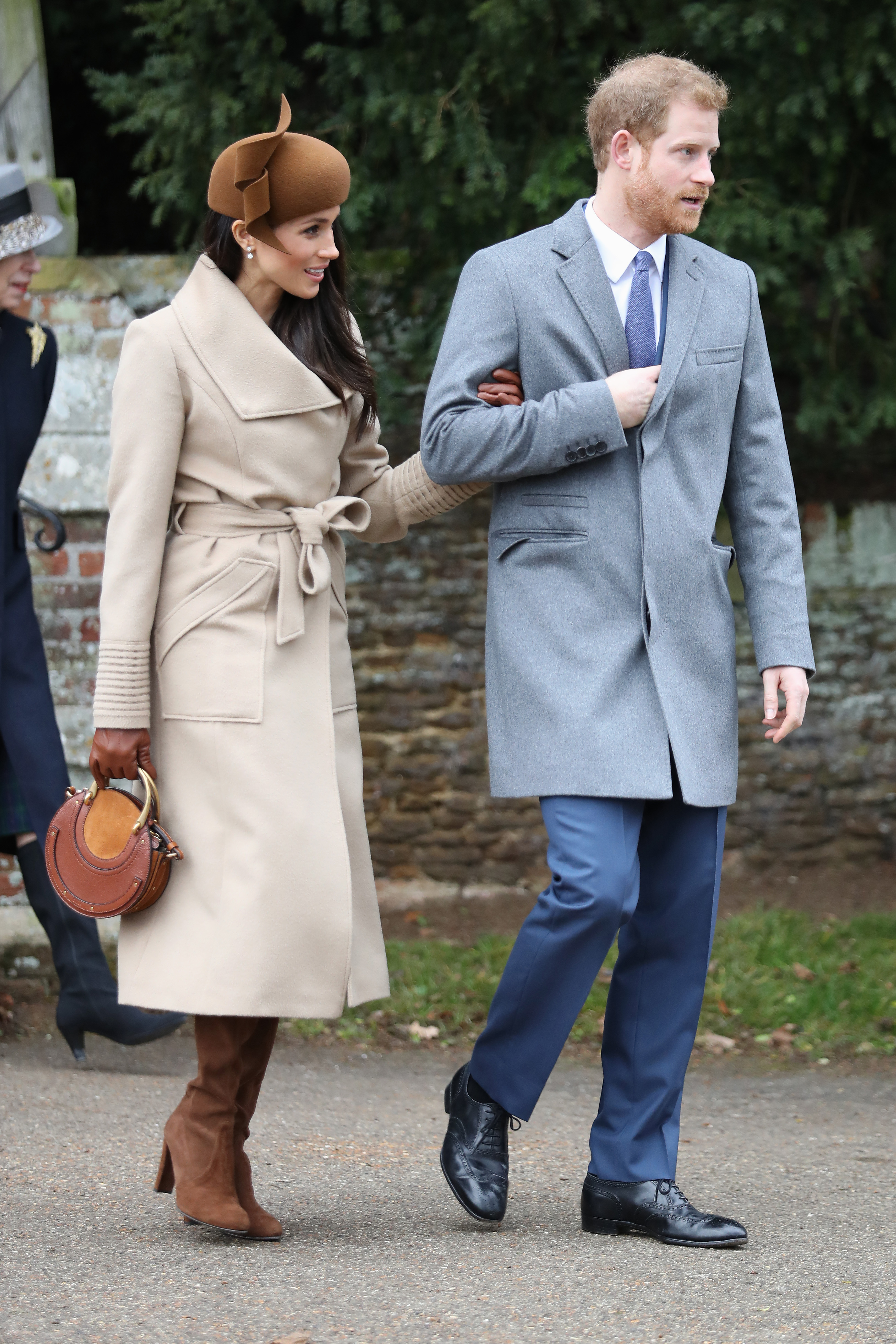 Meghan Markle und Prinz Harry besuchen den Weihnachtsgottesdienst am 25. Dezember 2017 in King's Lynn, England. | Quelle: Getty Images