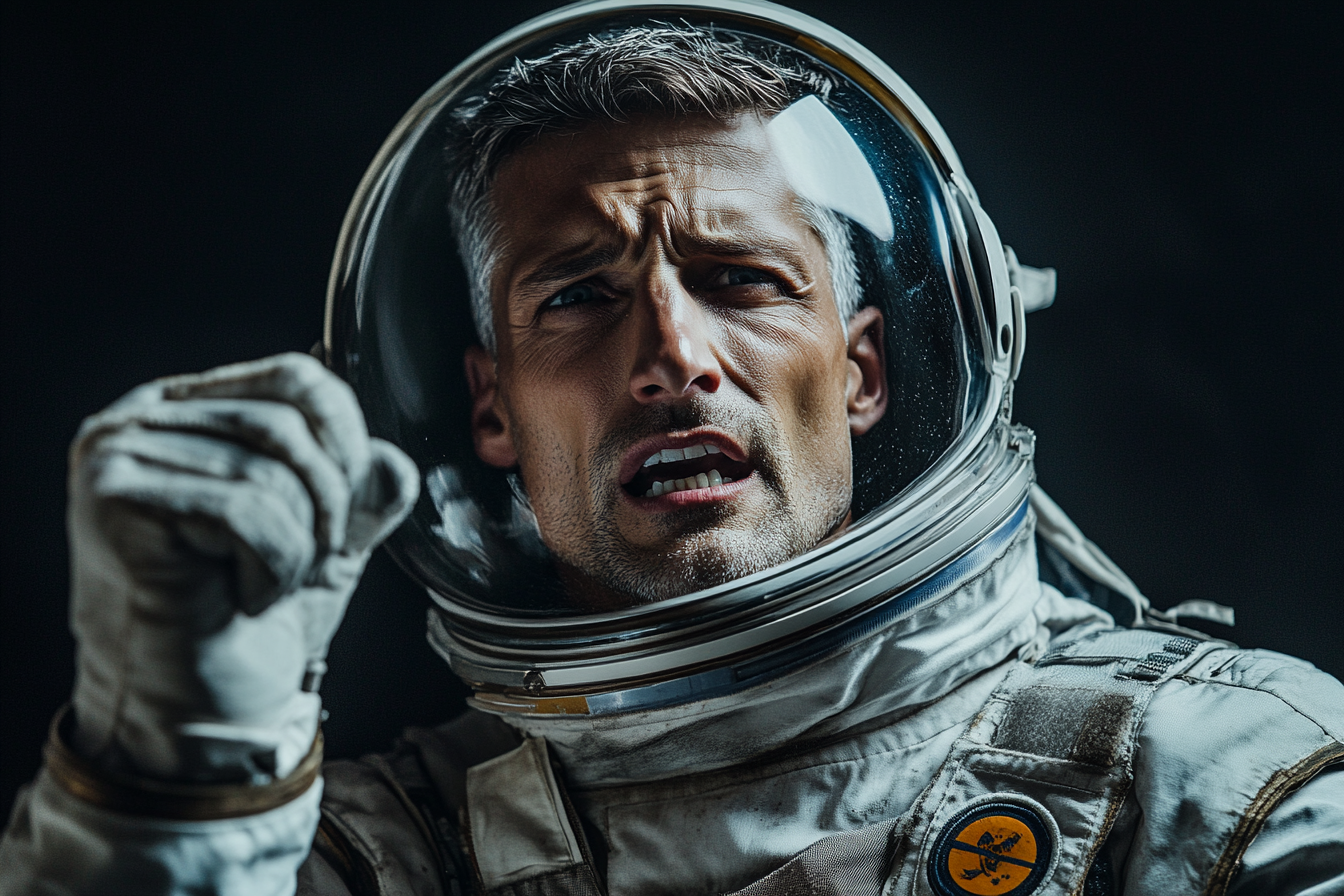 Ein Mann in einem Astronautenanzug | Quelle: Midjourney
