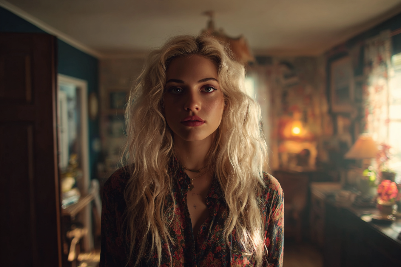 Eine Frau, die in einem Haus steht | Quelle: Midjourney