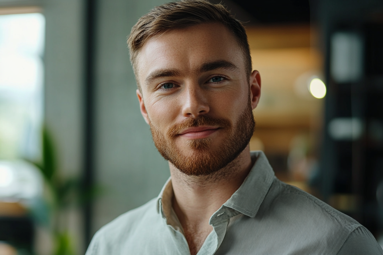 Ein Mann steht in einem Büro | Quelle: Midjourney