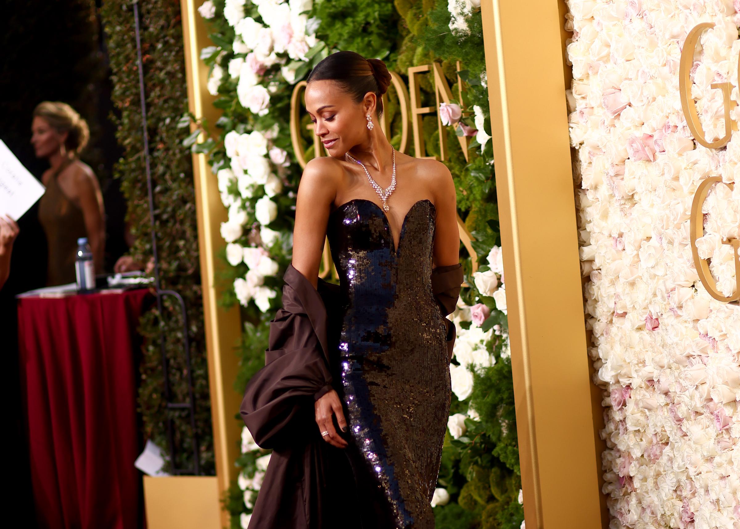 Zoe Saldana bei den 82nd Annual Golden Globe Awards im The Beverly Hilton in Beverly Hills, Kalifornien, am 5. Januar 2025 | Quelle: Getty Images