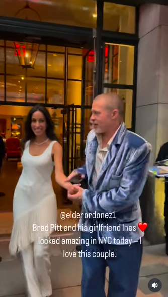 Brad Pitt führt Ines de Ramon. | Quelle: Instagram/elderordonez1