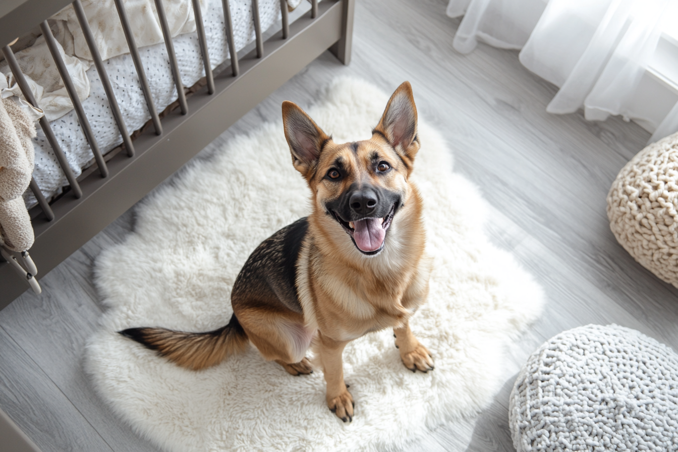 Ein Hund in einem Kinderzimmer | Quelle: Midjourney