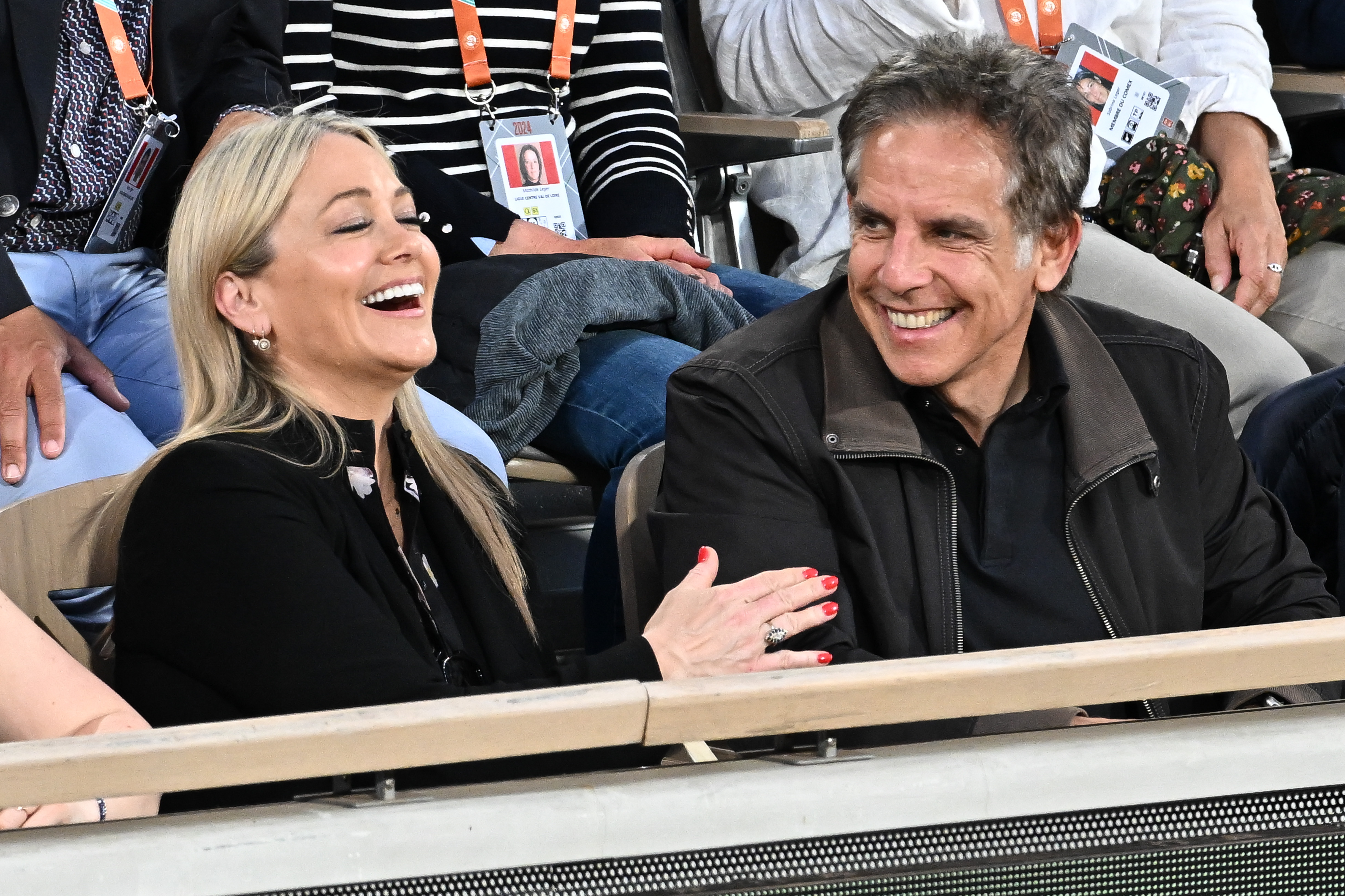 Ben Stiller und seine Frau Christine Taylor bei den French Open 2024 in Roland Garros am 04. Juni 2024 in Paris, Frankreich| Quelle: Getty Images