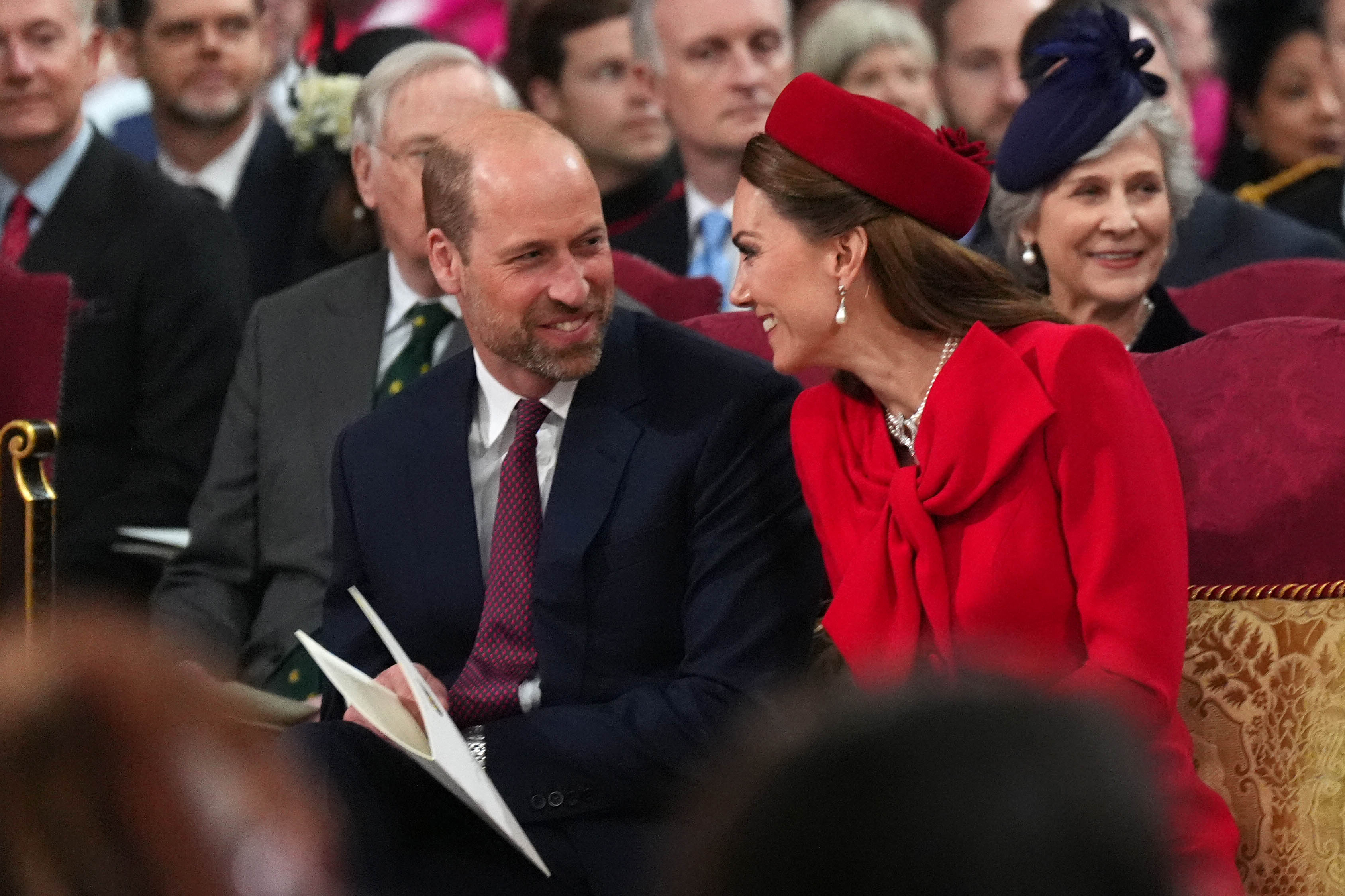 Prinz William und Prinzessin Catherine nehmen am 10. März 2025 an der jährlichen Feier zum Commonwealth Day in der Westminster Abbey in London, England, teil. | Quelle: Getty Images