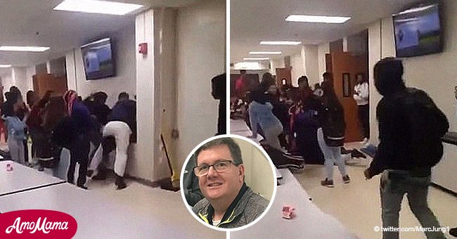 Ein Schulleiter versuchte, einen Streit zu stoppen, aber er wurde von einem Schüler verprügelt