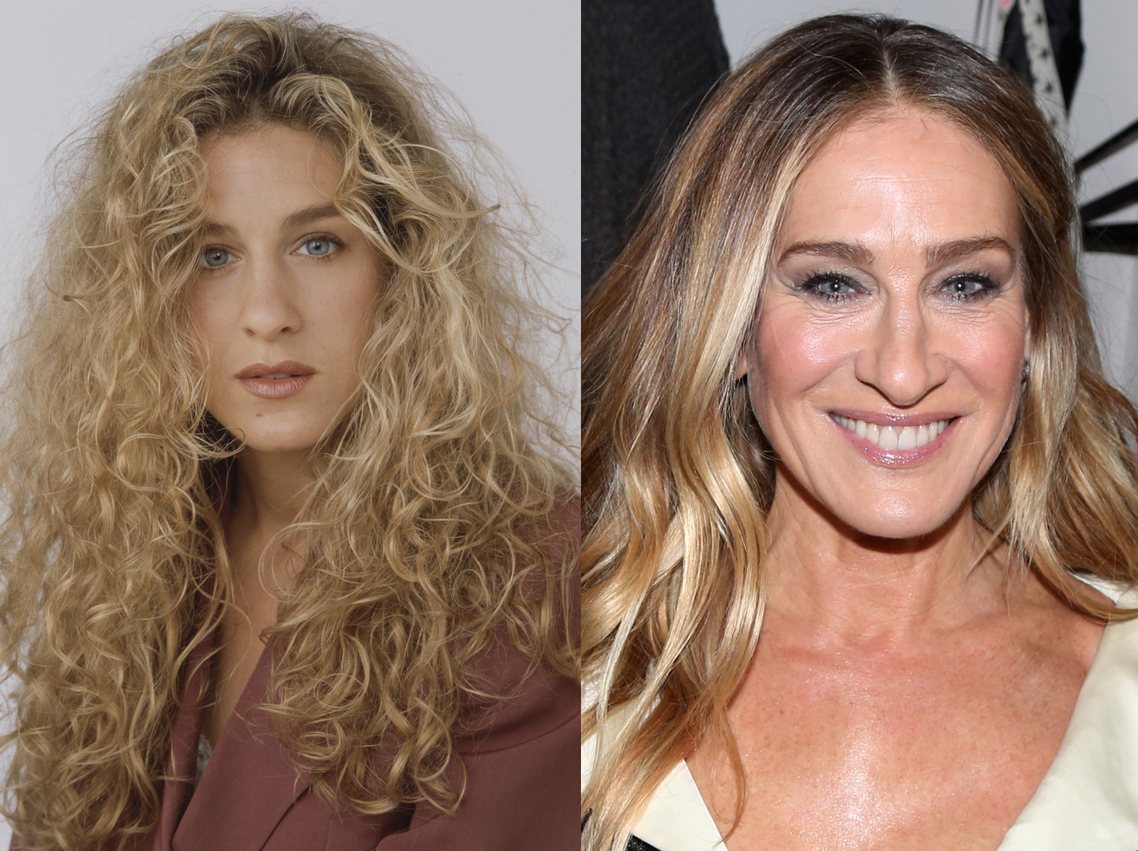 Sarah Jessica Parker um 1990 | Sarah Jessica Parker im Jahr 2023 | Quelle: Getty Images