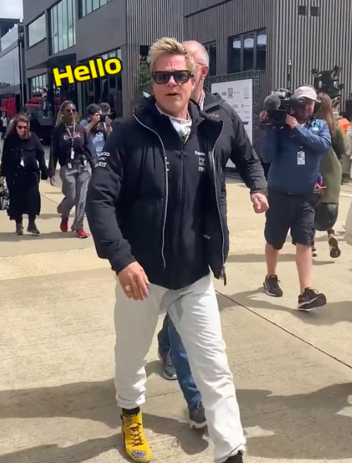 Brad Pitt beim F1 Grand Prix of Great Britain in Northampton, England, gepostet am 4. Juli 2024 | Quelle: TikTok/f1