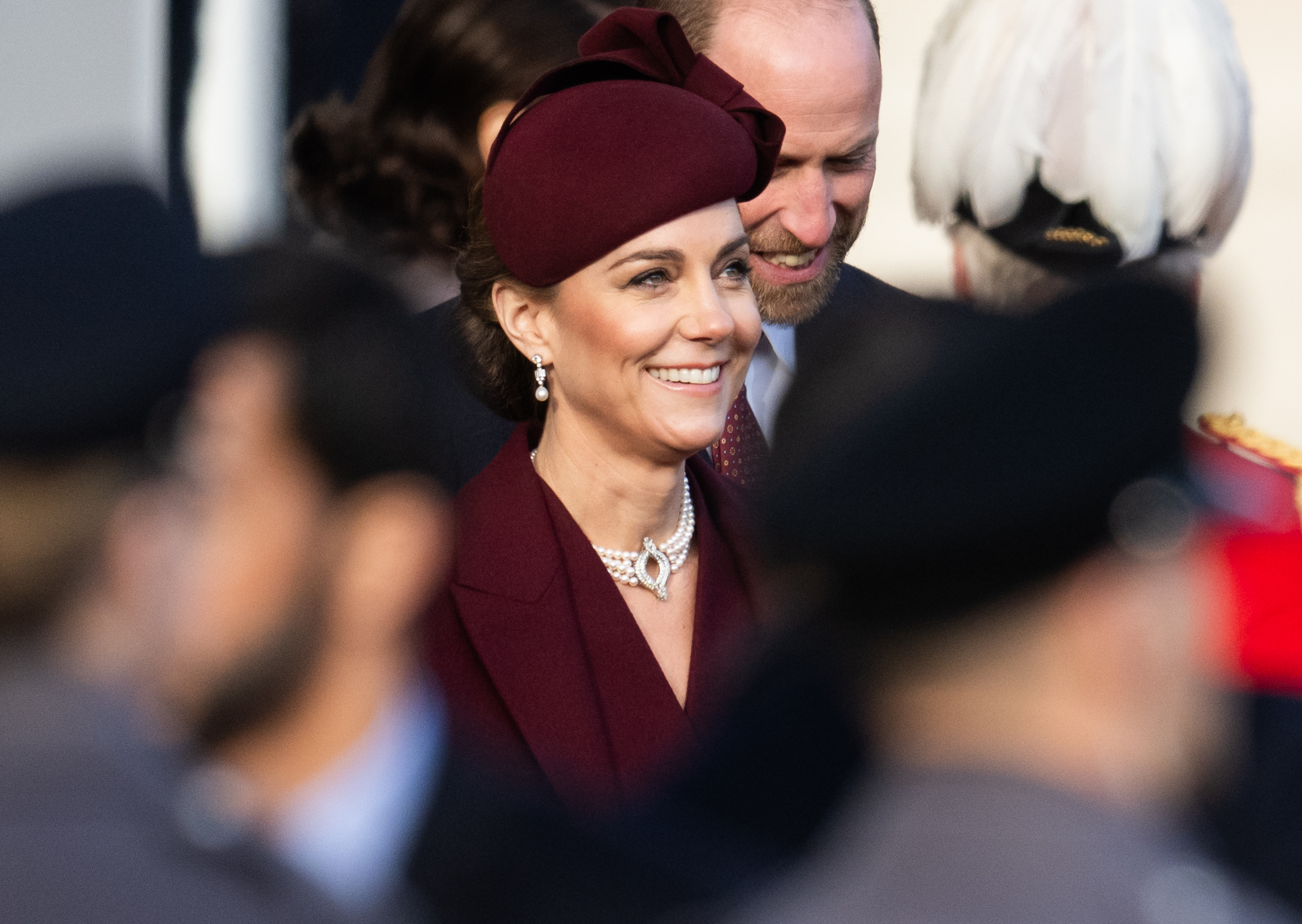 Prinzessin Catherine während des ersten Tages des Besuchs des Amirs des Staates Katar im Vereinigten Königreich am 03. Dezember 2024 in London, England. | Quelle: Getty Images