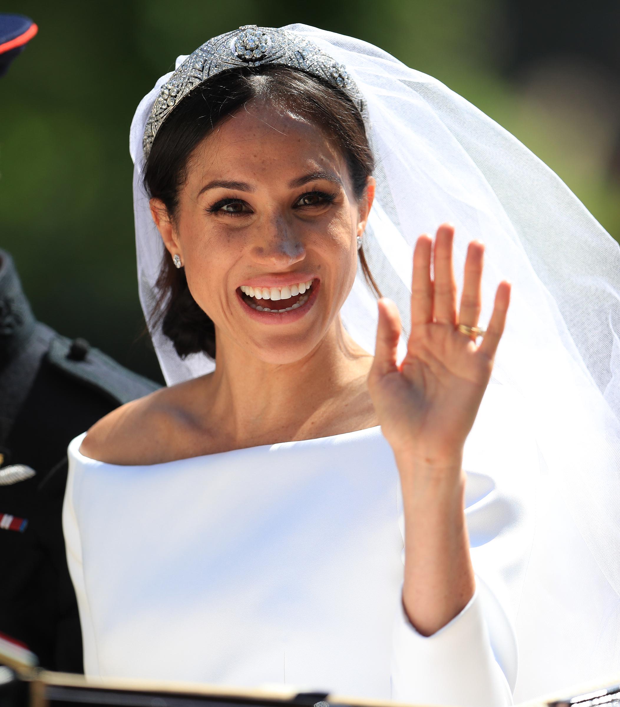 Meghan Markle an ihrem Hochzeitstag am 19. Mai 2018 in Windsor Castle. | Quelle: Getty Images