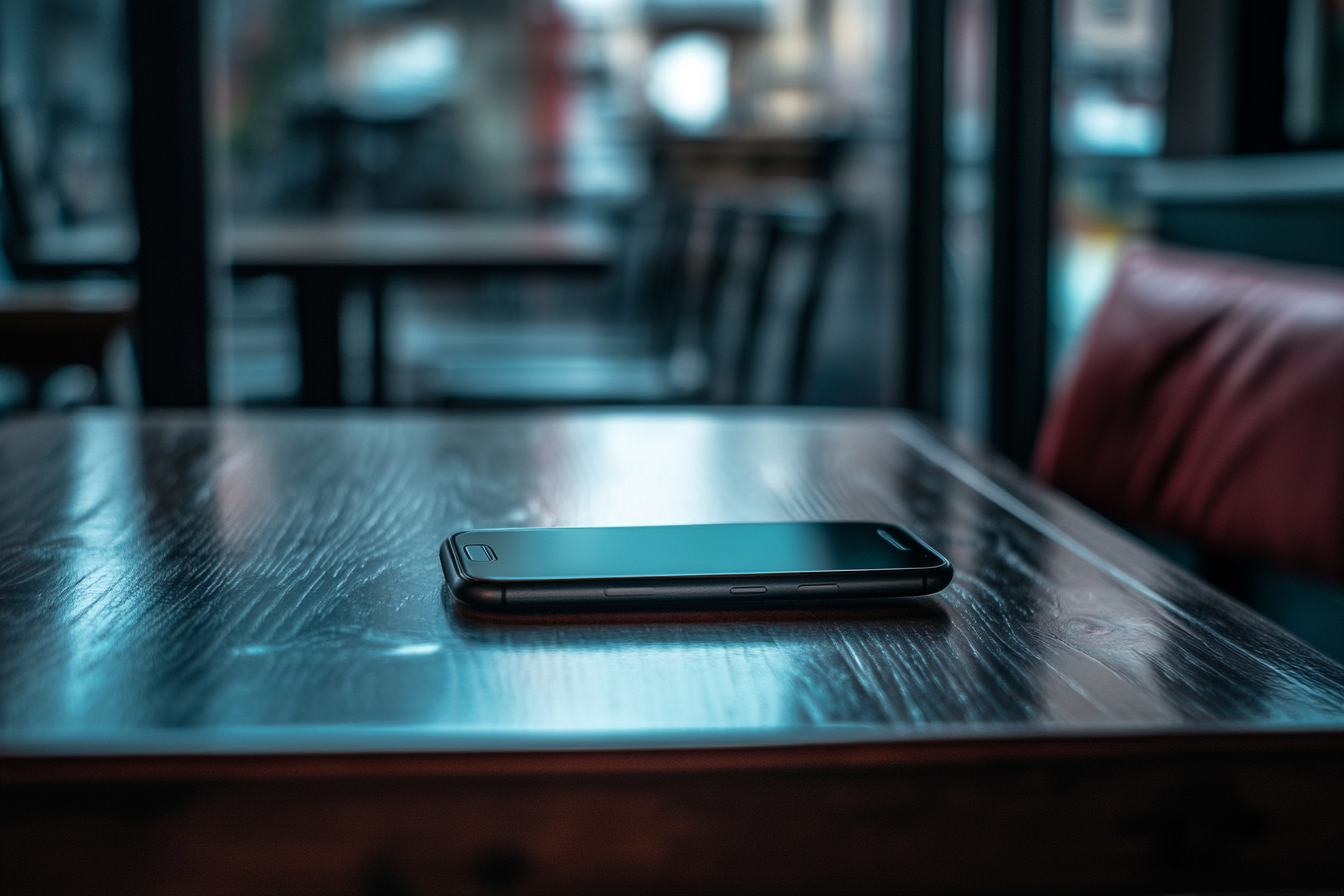 Ein Telefon auf einem Tisch | Quelle: Midjourney